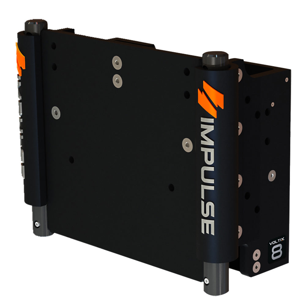 IMPULSE 8 Set Back Electric Jack Plate wStandard Control Black Anodize 75062B