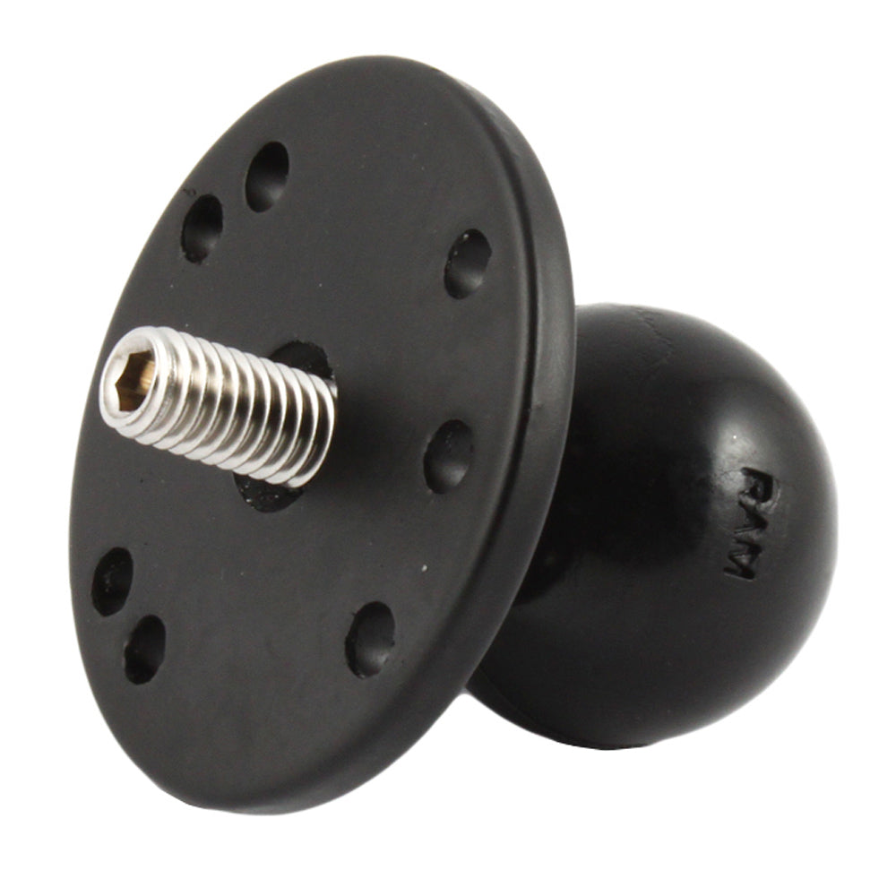 RAM Mount 25 Round Base w15 Ball 3816 Threaded Male Post fCameras RAM202CU