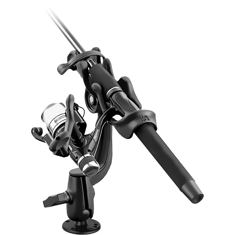 RAM Mount RAMROD 2000 Fishing Rod Holder wRAMROD Revolution RatchetSocket System Round Flat Surface Base RAM114RBU