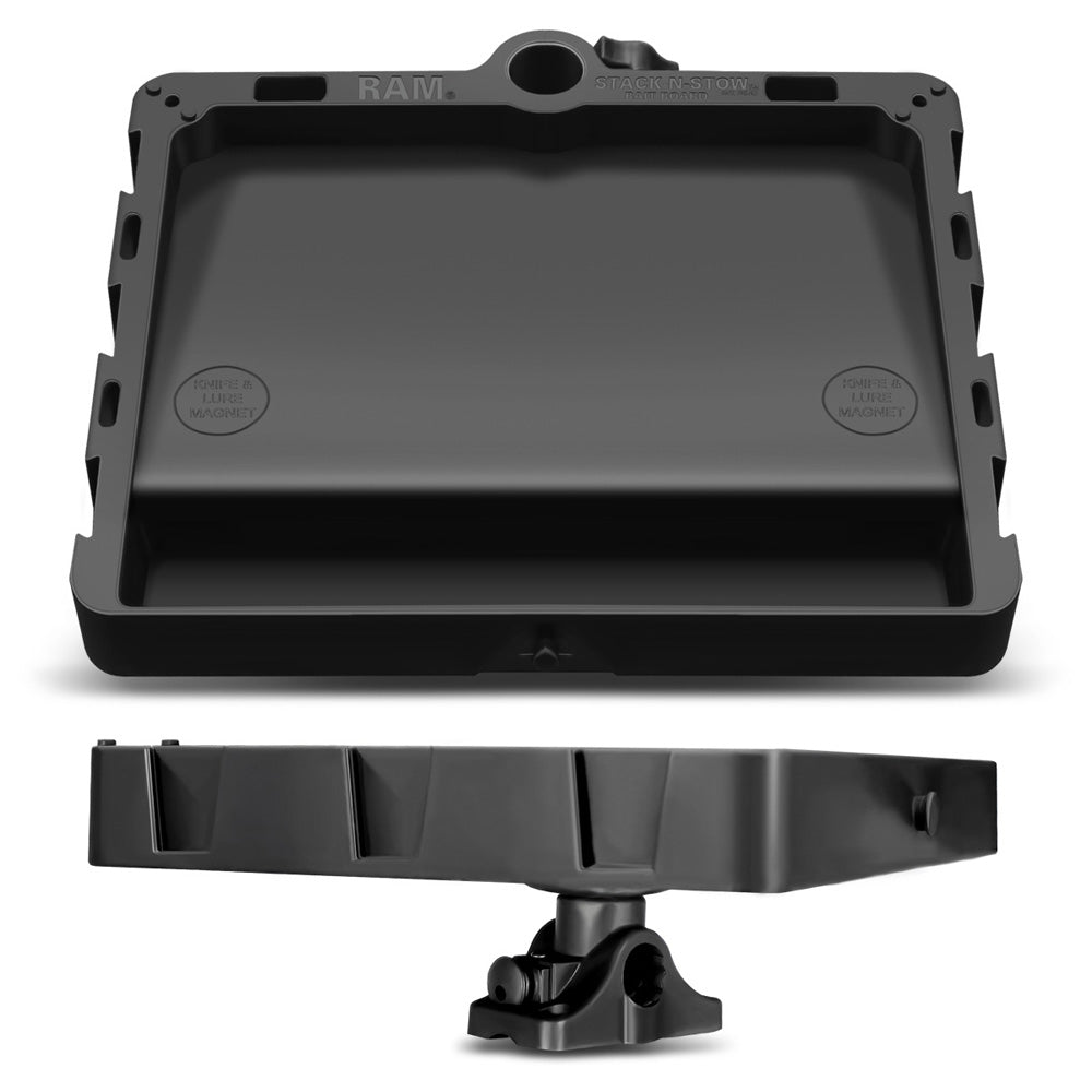 RAM Mount STACKNSTOW Bait Board wCombination BulkheadFlat Surface Base Plunger RAP395BMPU