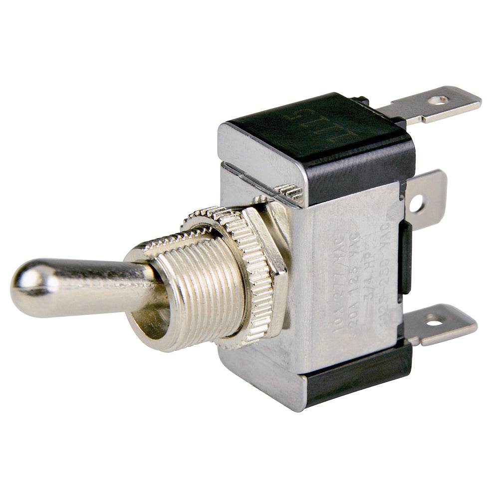 BEP SPDT Chrome Plated Toggle Switch ONOFFON 1002001