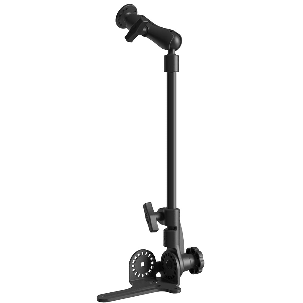 RAM Mount Universal NoDrill RAM POD HDVehicle Mount wDouble Socket Arm 25 Round Base AMPs Hole Pattern RAM316HD18202U