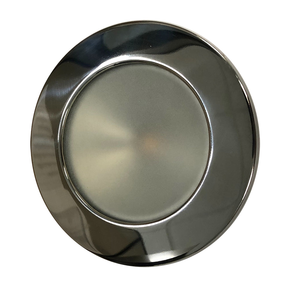 Lunasea Gen 3 IndoorOutdoor Recessed 35 LED Light 2700K 85 CRI Dimmable COB LED Warm WhitePolished SS Bezel