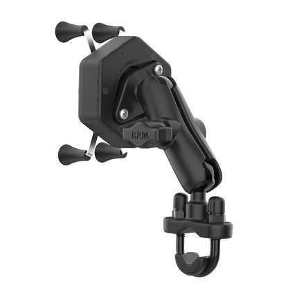 RAM Mount RAM XGrip Phone Mount wVibeSafe  UBolt Base  Medium RAMB149ZUN7462