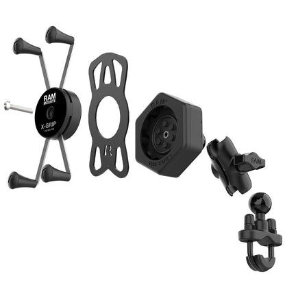 RAM Mount RAM XGrip Large Phone Mount wVibeSafe  UBolt Base  Short RAMB149ZAUN10462