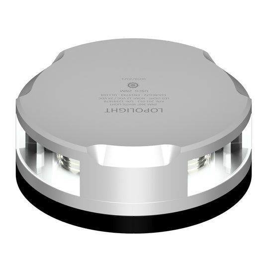 Lopolight Masthead360Degree Light  3NM  Silver Housing wFB Base 201021FB