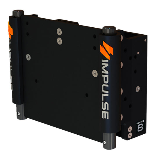 IMPULSE 8 Set Back Electric Jack Plate wStandard Control  Black Anodize 75062B