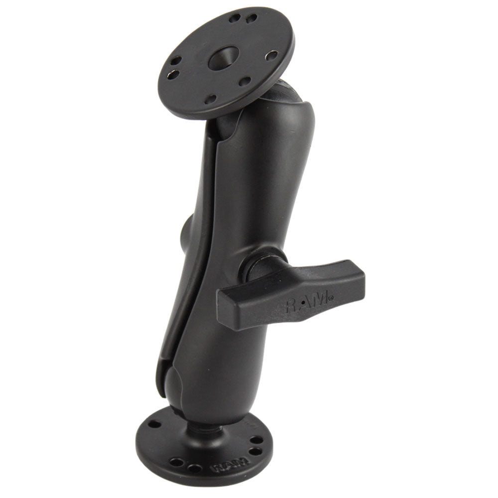 RAM Mount 15 Ball Double Socket Arm w2 25 Round Bases  AMPs Pattern RAM101U