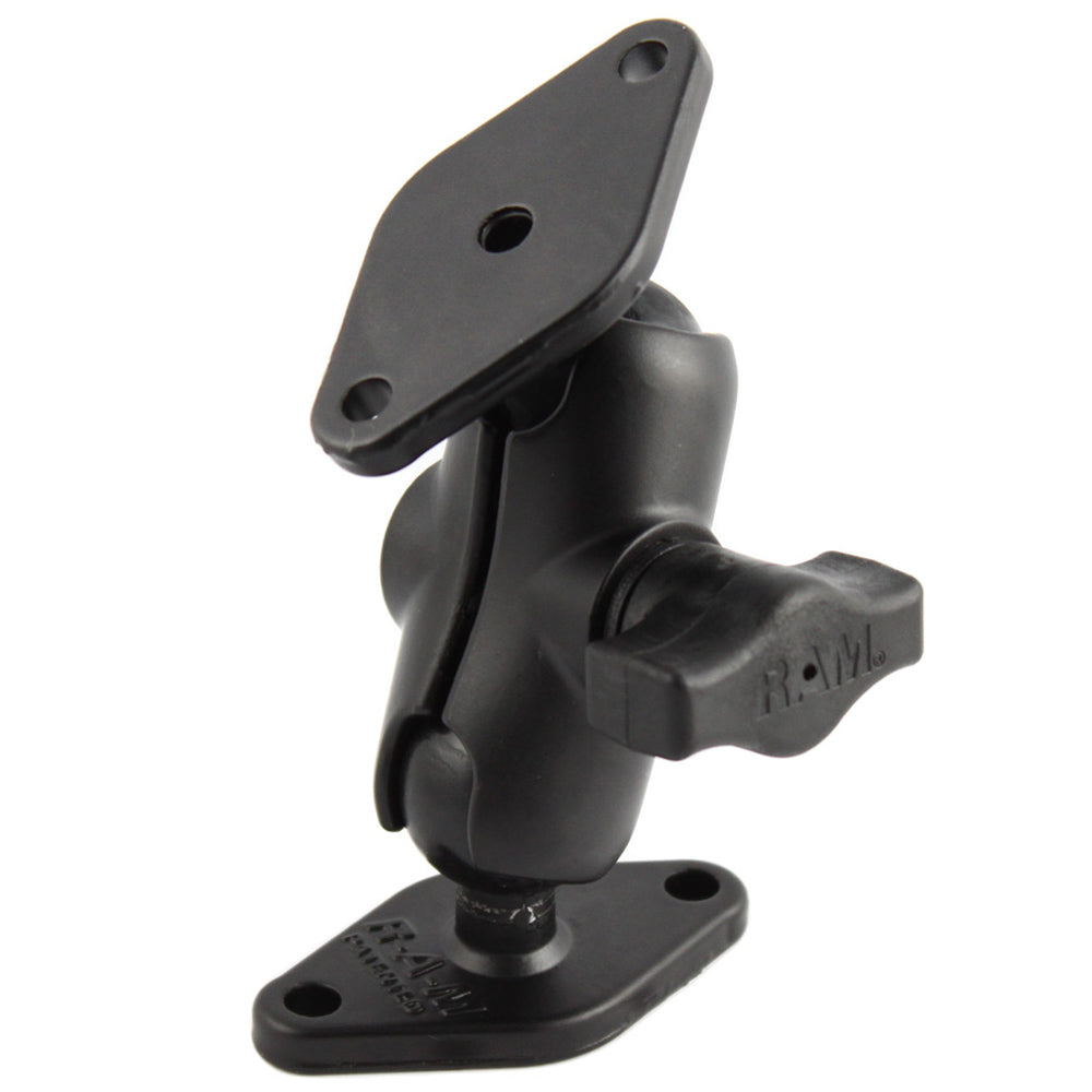 RAM Mount 1 Diameter Ball Mount wShort Arm  2 Diamond Bases RAMB102UA