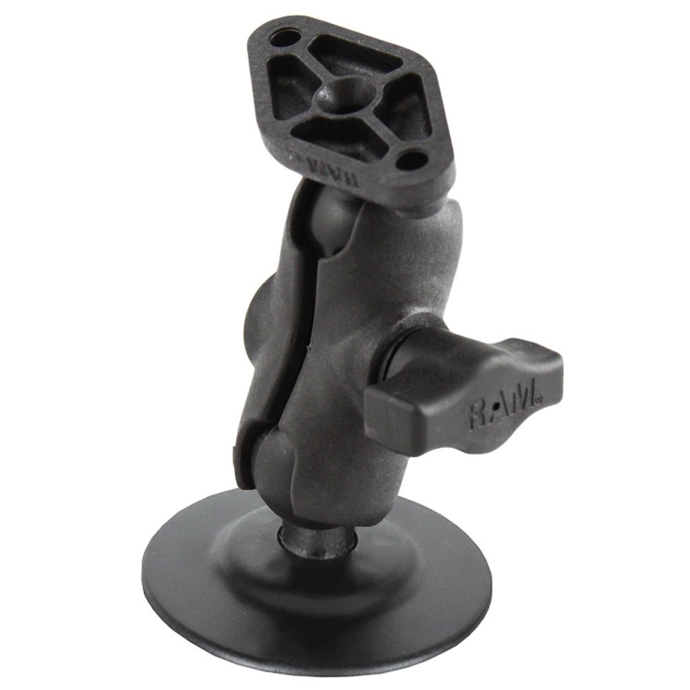 RAM Mount 1 Diameter Ball Mount wShort Double Socket Arm 25 Flex Adhesive Base  Diamond Base Adapter RAPB378A238U