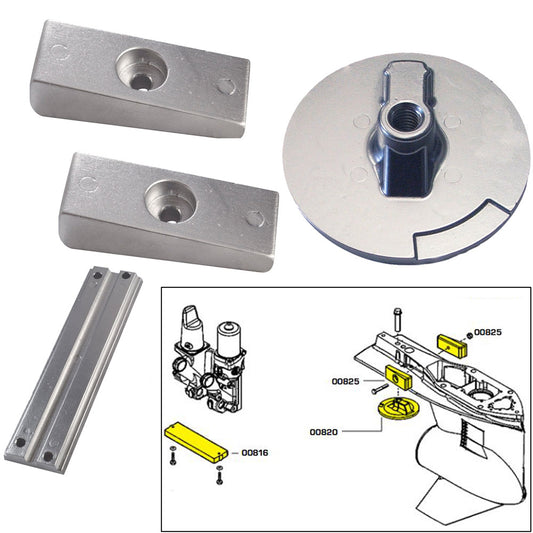 Tecnoseal Anode Kit wHardware  Mercury Verado 4  Magnesium 20814MG