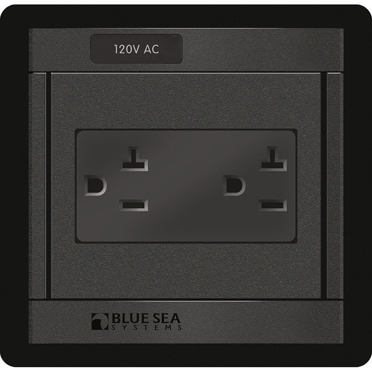 Blue Sea 1479 360 Panel  120V AC DUal Outlet 1479