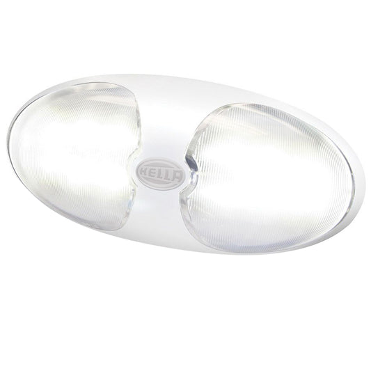 Hella Marine DuraLED 12 InteriorExterior Lamp  White LED  White Housing 959700101