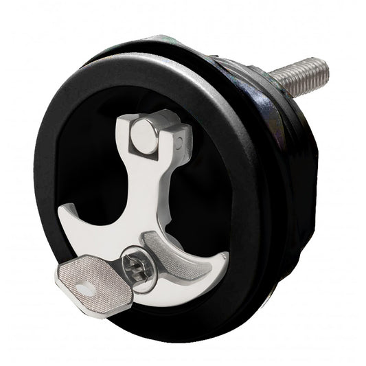 Whitecap Compression Handle CP ZamacBlack Nylon Locking Fresh Water Use Only S1415BC