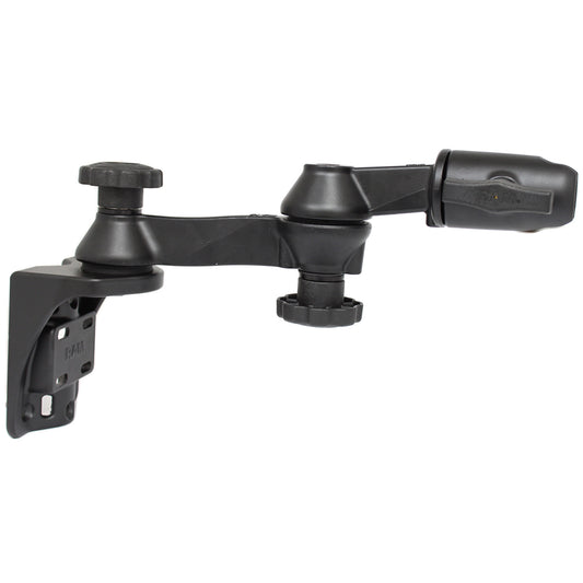 RAM Mount Vertical Mounting Base wDouble 6 Swing Arm  Swivel Single Socket f15 Balls RAM109VS5NBU