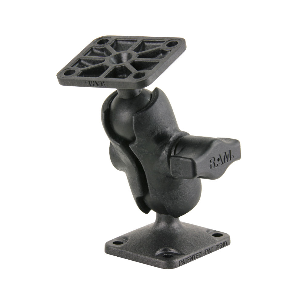 RAM Mount Composite DrillDown Double Ball Mount wRectangle AMPS Plates RAPB141UA