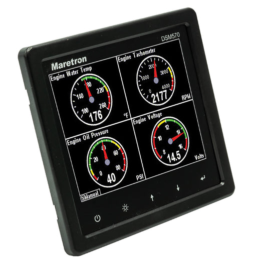 Maretron DSM570 57 High Resolution Color Display wBlack Enclosure DSM57001