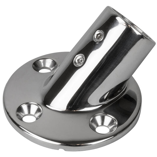 SeaDog Rail Base Fitting 234 Round Base 45 316 Stainless Steel  1 OD 2804511