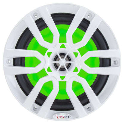 DS18 HYDRO 8 2Way Marine Speakers wRGB LED Lights 375W  White NXL8