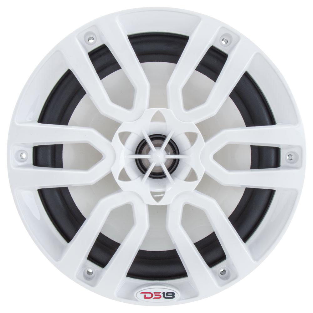 DS18 HYDRO 8 2Way Marine Speakers wRGB LED Lights 375W  White NXL8