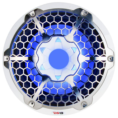 DS18 HYDRO 10 Subwoofer wRGB Lights  600W  White NXL10SUB