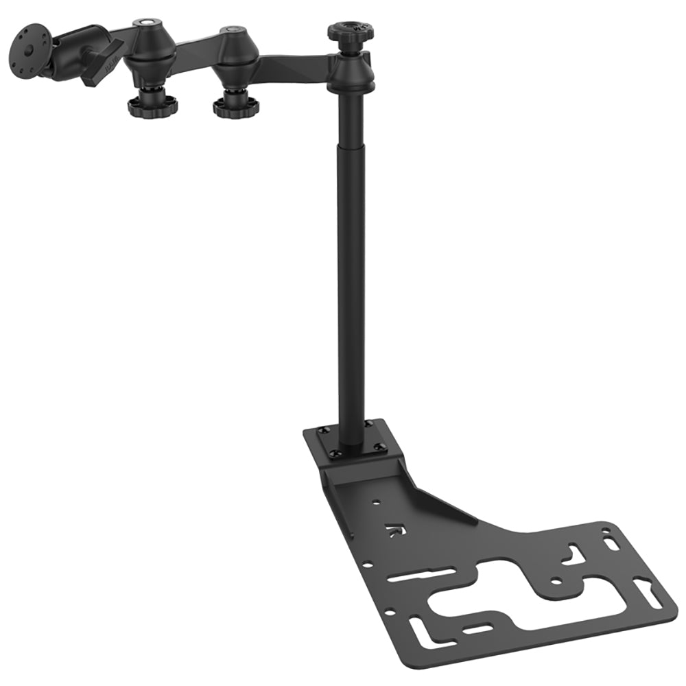 RAM Mount RAM NoDrill Universal Mount w Double Swing Arm fHeavy Duty Trucks RAMVB168SW2