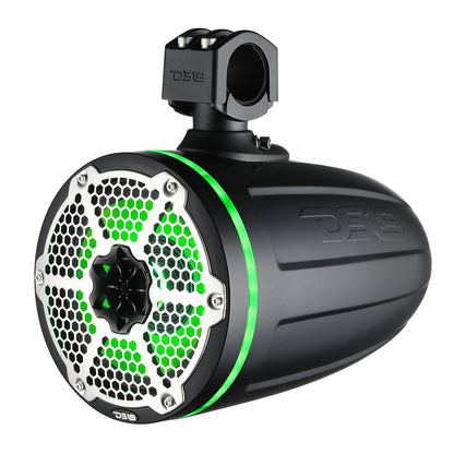 DS18 Hydro 65 Neodymium Wakeboard Speakers w1 Driver and RGB LED Lights  450W  Black NXLX6TPNEOBK