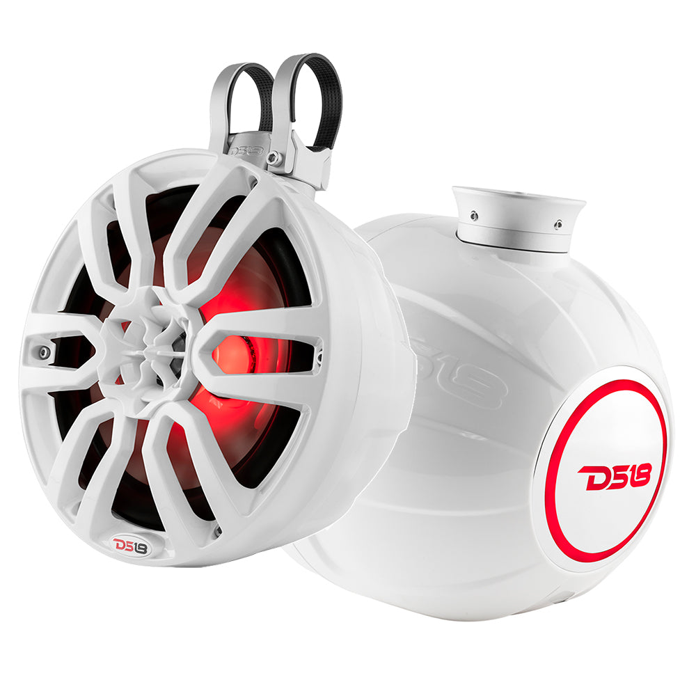 DS18 HYDRO 8 Compact Wakeboard Pod Tower wRGB Light  375W  White  NXLPS8W