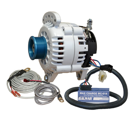 Balmar Alternator 100 AMP Kit 12V 315 Dual Foot Saddle J10 Pulley Regulator  Temp Sensor 60YPMC100J10
