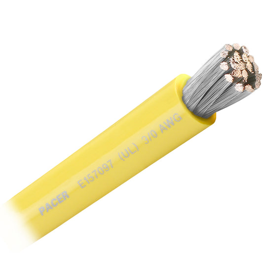 Pacer Yellow 30 AWG Battery Cable  Sold By The Foot  WUL30YLFT