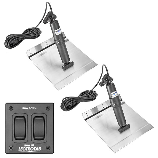 Lectrotab XKA Aluminum Alloy Trim Tab Kit wRocker Switch  12 x 9 XKAF12X9A