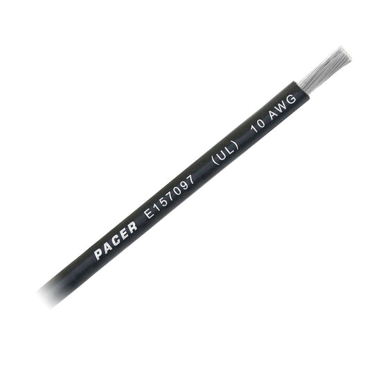 Pacer Black 10 AWG Battery Cable  Sold By The Foot  WUL10BKFT